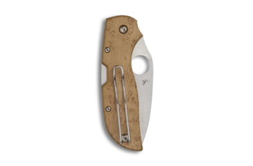 Image of Spyderco Chaparral Folding Knife, 2.80in, CTS XHP, Leaf Blade, Birdseye Maple, Wood Handle, C152WDP