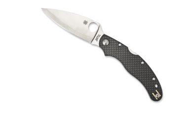 Image of Spyderco Clay 3.5 Carbon Fiber Knife, ZDP-189 PlainEdge C144CFPE