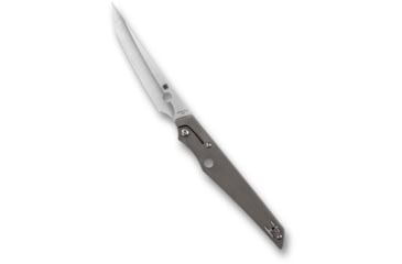 Image of Spyderco Cobol Folding Knife, 3.63in, M390, Hawkbill Blade, Plain Edge, Satin Finish, Gray Titanium Handle, C273TIP
