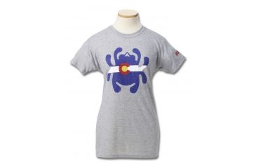 Image of Spyderco Colorado Flag Print T-Shirt - Womens, Gray, Large TSWCOL