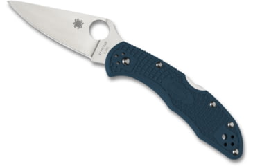 Image of Spyderco Delica 4 Folding Knife, 2.9 in, K390 Steel, Leaf Blade, FRN Handle, Blue, C11FPK390