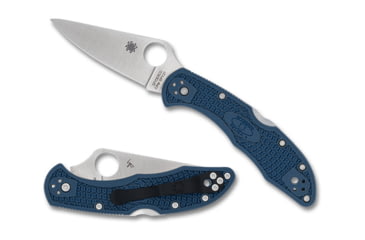Image of Spyderco Delica 4 Folding Knife, 2.9in, CPM SPY27, Satin, Modified Clip Blade, FRN Blue Handle, 716104000319