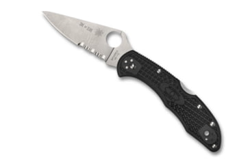 Image of Spyderco Delica 4 Lightweight Thin Red Line Folding Knife, 2.9in, VG-10 Steel, FRN, C11FPSBKRD