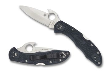 Image of Spyderco Delica 4 Folding Knife, w/Emerson Opener FE Blade, 2.9in, VG-10, Drop Point, Gray FRN Handle, C11PGYW
