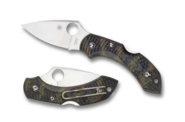 Image of Spyderco Dragonfly 2 Zome Folding Knife, 2.28in, VG-10, Leaf Blade, FRN Green Handle, C28ZFPGR2