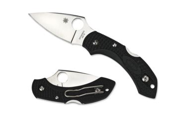 Image of Spyderco Dragonfly 2 Lightweight Folding Knife, 2.313in, VG-10 Plain, Leaf Blade, FRN, Black Handle, C28PBK2
