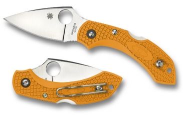 Image of Spyderco Dragonfly 2 Lightweight Folding Knife, 2.313in, VG-10, Plain Leaf Blade, Orange FRN Handle, C28POR2