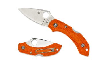 Image of Spyderco Dragonfly 2 Lightweight Folding Knife, 2.313in, VG-10, Plain Leaf Blade, Orange FRN Handle, C28POR2