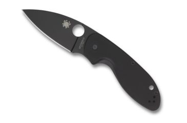 Image of Spyderco Efficient Folding Knife, 3in, 8Cr13MoV, Drop Point Blade, PlainEdge, G-10 Black Handle, C216GPBBK