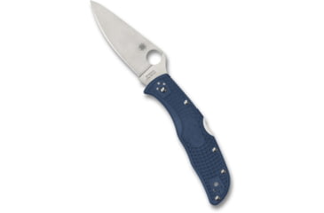 Image of Spyderco Endela Lightweight CPM SPY27 3.41in Folding Knife, Plain Edge, Satin Finish, Silver, Blue FRN Handle, C243PCBL