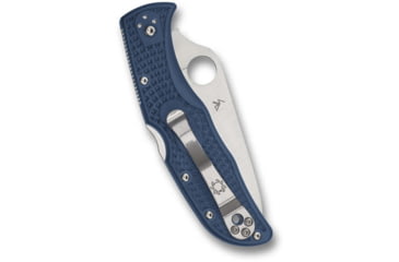 Image of Spyderco Endela Lightweight CPM SPY27 3.41in Folding Knife, Plain Edge, Satin Finish, Silver, Blue FRN Handle, C243PCBL