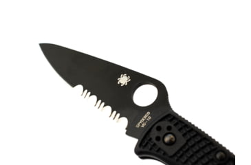 Image of Spyderco Endura 4 Lightweight Folding Knife, 3.8in, VG-10, Partially Serrated Drop Point Blade, Black Blade, Black FRN Handle, C10PSBBK