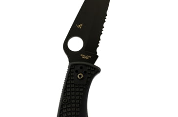 Image of Spyderco Endura 4 Lightweight Folding Knife, 3.8in, VG-10, Partially Serrated Drop Point Blade, Black Blade, Black FRN Handle, C10PSBBK