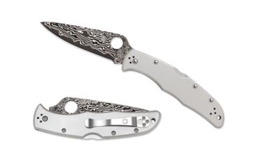 Image of Spyderco Endura 4 Titainum/Damascus Plain Edge Knife C10TIPD