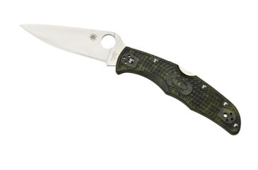 Image of Spyderco Endura 4 Zome Folding Knife, 3.8in, VG-10, Drop Point, FRN Green Handle, C10ZFPGR
