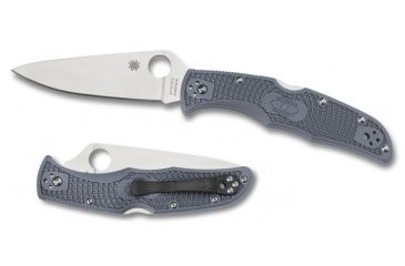 Image of Spyderco Endura, Gray FRN, Super Blue Plain C10FPGYE