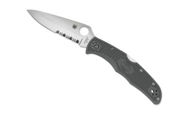 Image of Spyderco Endura 4 Folding Knife, 3.8in, VG-10, Clip Point, Partially Serrated Blade, Foliage Green FRN Handle, C10PSFG