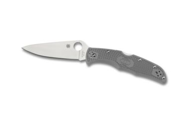 Image of Spyderco Endura 4 Lightweight Folding Knife, 3.8in, VG-10, Drop Point, Full-Flat Grind, Plain Edge, Satin Finish, FRN Gray Handle, C10FPGY