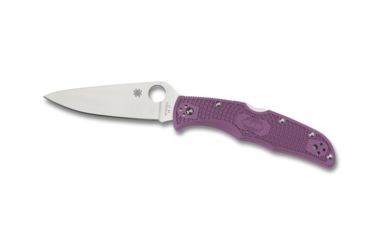 Image of Spyderco Endura 4 Lightweight Folding Knife, 3.8in, VG-10, Drop Point Blade, FRN Purple Handle, Flat Ground, Silver Blade, C10FPPR