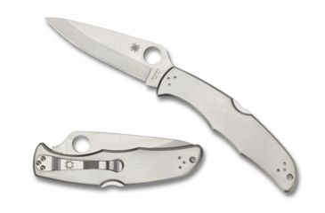 Image of Spyderco Endura 4 Folding Knife, 3.8in, VG-10, Drop Point, FRN Silver Handle, C10P