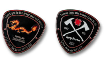 Image of Spyderco Fire Dragon Coin 2021 Wildland Firefighter Foundation, Black, COINFD