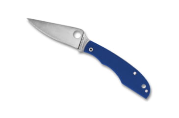 Image of Spyderco Grasshopper Folding Knife, 2.28in, 12C27, Clip Point Blade, G10, Blue Handle, C138GBLP