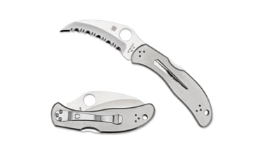 Image of Spyderco Harpy Folding Knife, 2.75in, VG-10, Satin, Hawkbill Blade, Stainless Steel, Stainless Handle, 716104000050