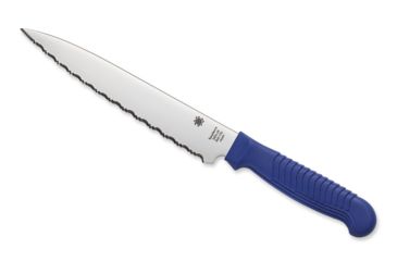 Image of Spyderco Kitchen Utility Knife 6in Serrated Blade,Blue Handle K04SBL