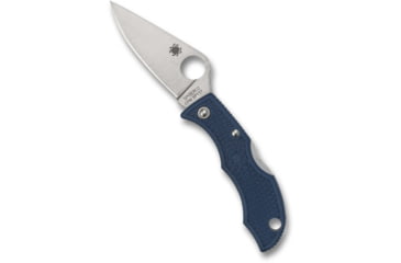 Image of Spyderco Ladybug 3 Lightweight Folding Knife, 1.93in, CPM SPY27, Leaf Blade, Satin Finish, Silver, FRN Blue Handle, LPCBL3