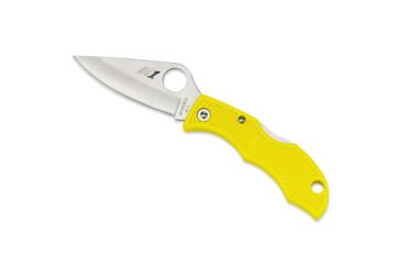 Image of Spyderco Ladybug 3 Salt Folding Knife, 1.9in, H-1 FE, Clip Point Blade, FRN Yellow Handle, LYLP3