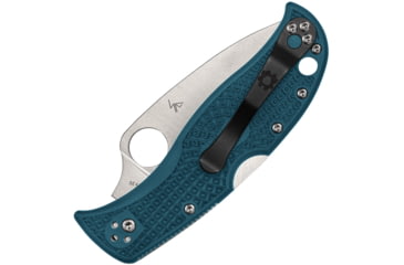 Image of Spyderco Leafjumper Lightweight Folding Knife, 3.09in, K390 Steel, Leaf Blade, SpyderEdge, FRN Blue Handle, C262SBLK390
