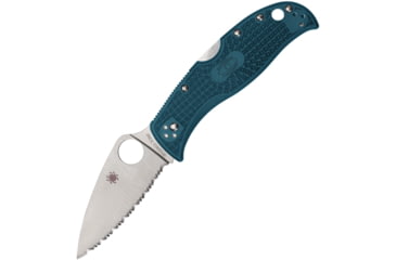 Image of Spyderco Leafjumper Lightweight Folding Knife, 3.09in, K390 Steel, Leaf Blade, SpyderEdge, FRN Blue Handle, C262SBLK390