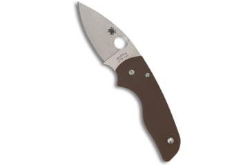 Image of Spyderco Lil' Native Sprint Folding Knife, 2.42in, CPM 15V, Leaf Blade, G-10, Brown Handle, C230GPBN15V