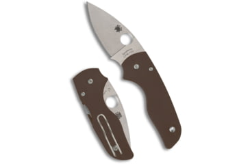 Image of Spyderco Lil' Native Sprint Folding Knife, 2.42in, CPM 15V, Leaf Blade, G-10, Brown Handle, C230GPBN15V