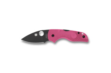 Image of Spyderco Lil' Native Folding Knife, 2.42in, CTS BD1N, DLC, Leaf Blade, FRN Pink Handle, C230PPNBK