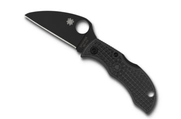 Image of Spyderco Manbug Folding Knife, 1.97 in, VG-10 Stainless Steel, Black Blade, Wharncliffe Blade, FRN Black Handle, MBKWPBK