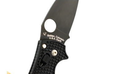 Image of Spyderco Manix 2 Lightweight Plain Edge Folding Knife, FRCP Black, Black Blade C101PBBK2