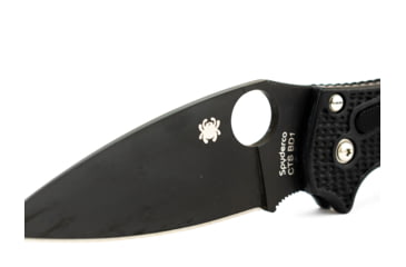 Image of Spyderco Manix 2 Lightweight Plain Edge Folding Knife, FRCP Black, Black Blade C101PBBK2