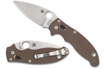 Image of Spyderco Manix 2 CPM 15V Sprint Run Folding Knife by Shawn Houston, 3.31in, CPM 15V Steel, Brown G-10 Handle, C101GPBN15V2