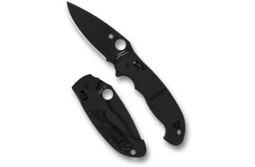 Image of Spyderco Manix 2 XL Salt Folding Knife, DLC Finish, 3.85in, CPM MagnaCut, Drop Point Blade, G10, Black Handle, C95GMCBKP2