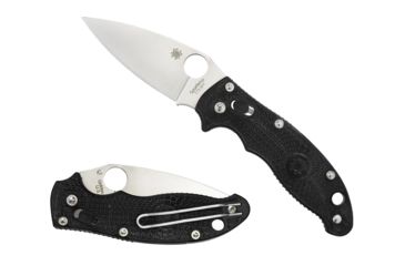 Image of Spyderco Manix 2 Folding Knife, 3.37in, CTS BD1, Drop Point, PlainEdge, Black Handle, C101PBK2