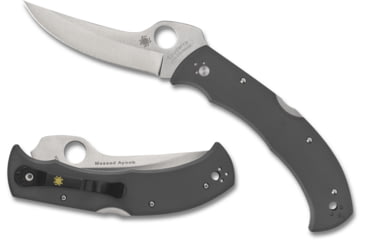 Image of Spyderco Massad Ayoob CRU-WEAR Sprint Run Folding Knives, 3.69in, CRU-WEAR, Plain Blade, Gray G-10 Handle, C60GPGY