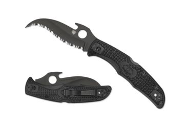 Image of Spyderco Matriarch 2 Lightweight Emerson Opener Black Blade SpyderEdge Knife C12SBBK2W