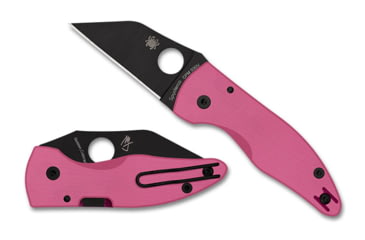 Image of Spyderco MicroJimbo Folding Knives, 2.45in, CPM S30V, G-10, Black DLC, Pink, 716104018550