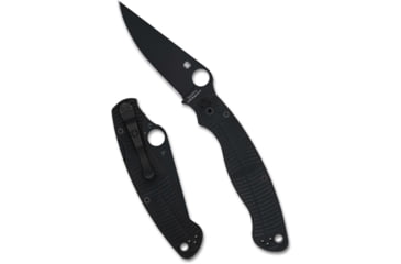 Image of Spyderco Military 2 Folding Knife by Sal Glesser, 4in, CPM MagnaCut, Modified Clip, DLC, G-10, Black Handle, 716104018840