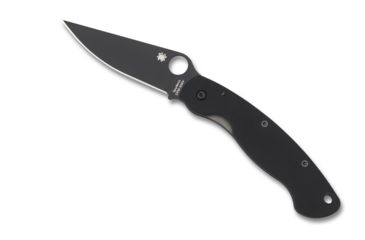 Image of Spyderco Military Folding Knife, Black G-10 Handle, Black Blade, FE Blade, C36GPBK