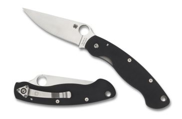 Image of Spyderco Military Folding Knife, Black G-10 Handle, FE Blade, C36GPE