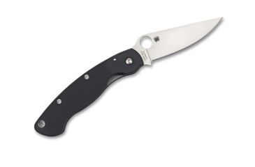 Image of Spyderco Military Folding Knife, Black G-10 Handle, FE Blade, Left Handed, C36GPLE