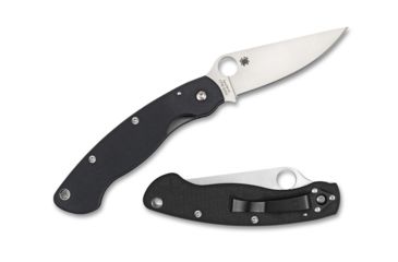 Image of Spyderco Military Folding Knife, Black G-10 Handle, FE Blade, Left Handed, C36GPLE