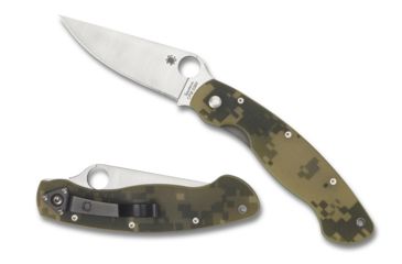 Image of Spyderco Military Folding Knife, Camo G-10 Handle, FE Blade, C36GPCMO